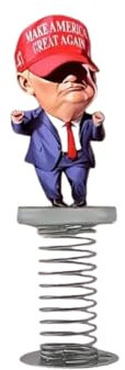 MONTY SOUL Gongolo a Molla Donald Trump – Decorazione Divertente per Cruscotto, Gadget Auto e Ufficio – Accessorio Simpatico per Macchina e Regalo Originale Uomo e Donna (Versione 4)