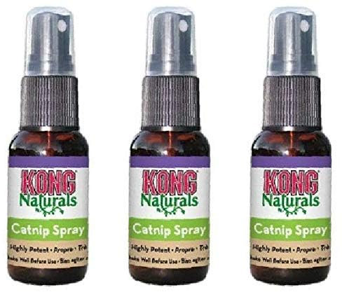 KONG Naturals Lot de 3 vaporisateurs d'herbe à chat