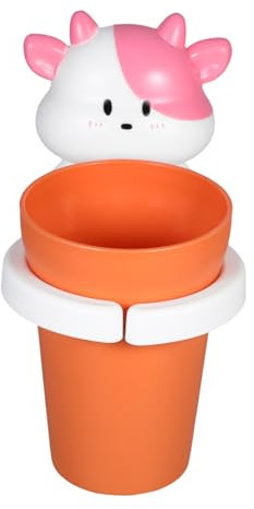 Amosfun Vaso de Enjuague bucal para Taza de baño de Dibujos Animados Taza de baño de bebé Mini Taza de Agua Taza para Hacer gárgaras para Taza de café Creativa páginas Rosa