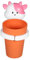 Amosfun Vaso de Enjuague bucal para Taza de baño de Dibujos Animados Taza de baño de bebé Mini Taza de Agua Taza para Hacer gárgaras para Taza de café Creativa páginas Rosa