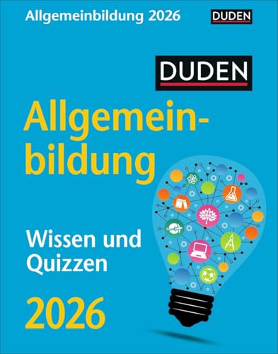 Duden Allgemeinbildung - Kalender 2026 - Harenberg-Verlag - Wissenkalender - Tagesabreißkalender mit neuem Wissen, spannenden Fragen und kurzen Quizzen - 11 cm x 14 cm