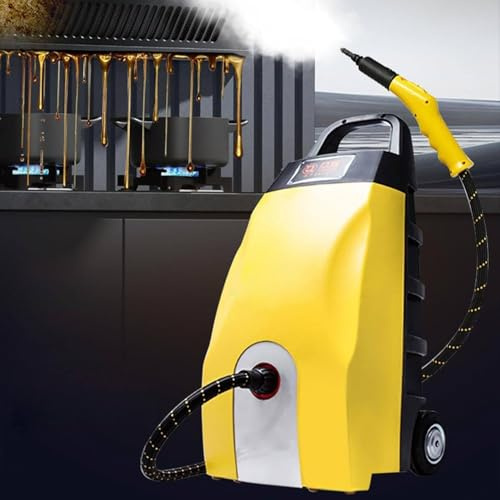 HajMyrdonyx Nettoyeur Vapeur Portatif 2500 W, Réservoir De 3,5 L, Vapeur Haute Température (110 °C/230 °F), Idéal pour Lavage Voiture Et Nettoyage Climatisation, avec Vapeur Continue, 6 Accessoires