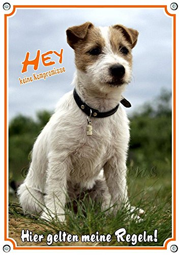 Petsigns Jack Russel Hundeschild - uv-beständig und wetterfest - brillanter Farbdruck, DIN A3
