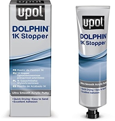Dolphin U-Pol 200g 1K RFU STOPPER Ultra Smooth Acrylic Putty Tube - No Hardener Required/Quick Drying/Excellent Adhesion