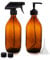 Nutra4Radiance Amber Glass Spray and Soap/Lotion Dispenser Bottle Set – Set of 2 Amber Glass Bottles with Pump and Spray – 500ml BPA-Free and Reusable Empty Bottles.