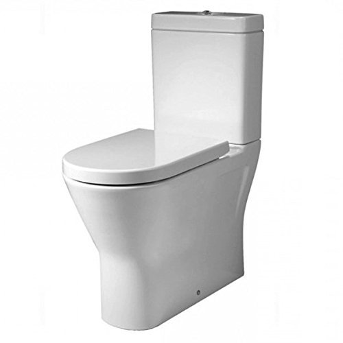 RAK Resort Maxi Close Coupled Back to Wall Rimless Toilet WC Pack - Soft Close Seat - Flush Bathrooms