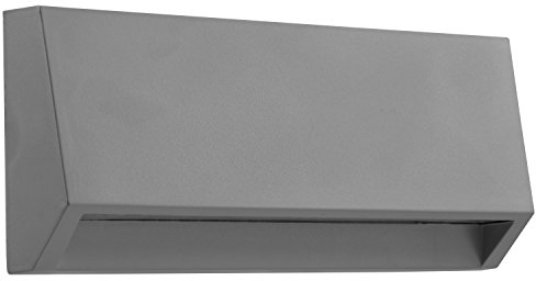 ChiliTec LED Wandleuchte Aussenleuchte Grau IP54 3 Watt 200Lumen 230V Wetterfestes Kunststoff Gehäuse UV-beständig Licht Warmweiß