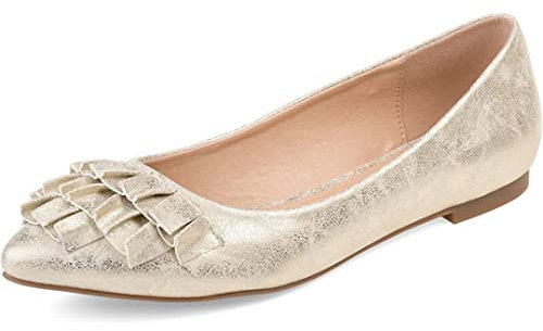 Journee Collection Damen Judy Flat, gold, 38 EU