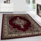 Teppium Kurzflor Teppich Wohnzimmer 240 x 340 cm Rot Vintage Look - Orientteppich Waschbar, Orientalisch Design, Pflegeleicht und Weich - Ideal für Schlafzimmer, Esszimmer und als Küchenteppich