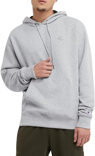 Champion Powerblend Fleece con Cappuccio Felpa, Grigio Oxford, XS Uomo