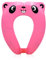 Pejoye Folding Toilet Seat Toddler, Portable Toilet Training Seat for Kids, Foldable Travel Toddler Toilet Seat in ABS Material with 8 Anti Slip Silicon Pads and 1 Carry Bag, Pink Panda