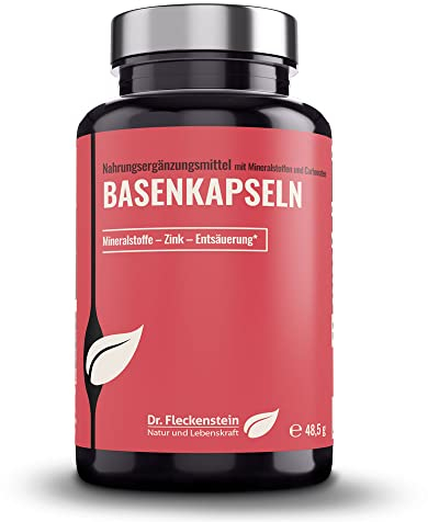 Dr.Fleckenstein Basenkapseln, magensaftstabile Kapseln mit Carbonaten & Mineralien (Mg, Ca, Zn, Fe, Cu, Mn), vegan & ohne Natrium, Nahrungsergänzungsmittel