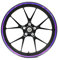 Adesivi per cerchioni, larghezza 7 mm, cromati, ologramma con strumento di montaggio da 16”, 17”, 18”, 19”, per auto e moto