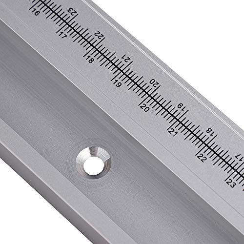 PovKeever 500mm T-Slot Miter Track Jig Fixture Straight Edge with Scale, Clamping Tool Aluminum Alloy Screw Guide for Woodworking Router Table