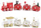 FLOFIA 2Pcs Weihnachten Zug Deko Weihnachten Tischdeko Mini Weihnachtszug Holz Eisenbahn Weihnachtsdeko Tisch Xmas Party Weihnachtsbaum Rentier Dekoration Weihnachten Neujahr Geschenke Rot Weiß