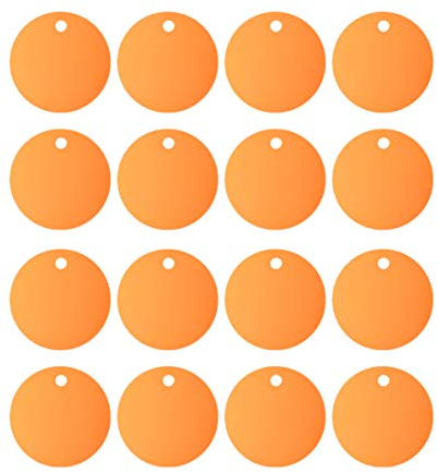 MILISTEN 25stücke Runde Aluminiumlegierung Haustier-id-tags Leere Diy Hundemarken Für Welpen Korrosionsbeständig Und Kratzfest Hängende Anhänger Orange Für Haustiere