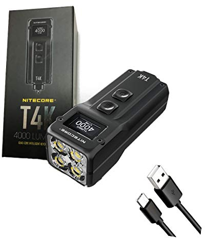 Nitecore T4K Type-C Rechargeable Keychain XP-L2 Flashlight - 4000 Lumen