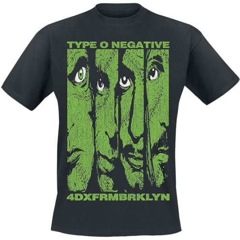 Type O Negative Faces Männer T-Shirt schwarz M 100% Baumwolle Band-Merch, Bands