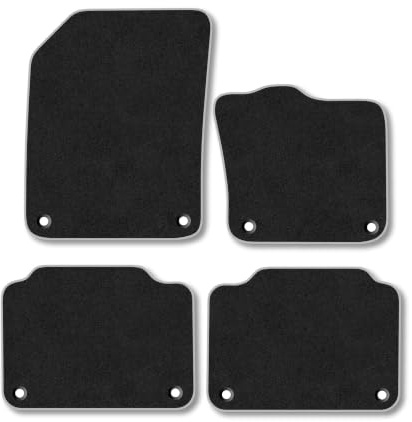 Volvo S90 (2016-2025) Carpet Car Mats | Grey Edge Trim Tailored Fit Floor Mats Full Coverage Protection Accessories Easy Clean Anti Slip Made in the UK