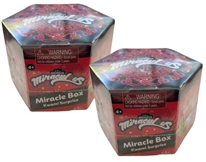 Miraculous 50500 Kwami Surprise Miracle Box Zag Heroez Blindbox – eine von 6 – Wayzz, Tikki, Trixx, Plagg, Pollen oder Nooroo (2 Stück)