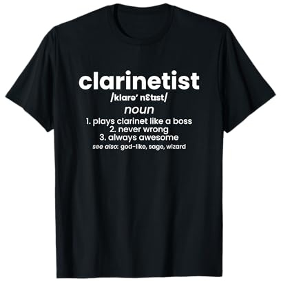 Klarinettist Definition Klarinette Klarinette Klarinettist T-Shirt