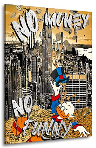 Kunstgestalten24 Leinwandbild Dagobert New York Money Wandbild Kunstdruck Raum- u. Wanddekoration XXL
