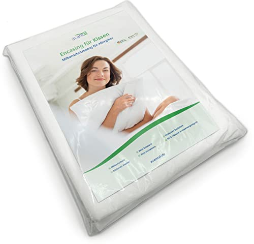Milbenschutz Kissenbezug 40x80 cm | Encasing | Anti-Milben Bettwäsche | Milbenkotdicht | Premium Milbenschutz für Kopfkissen