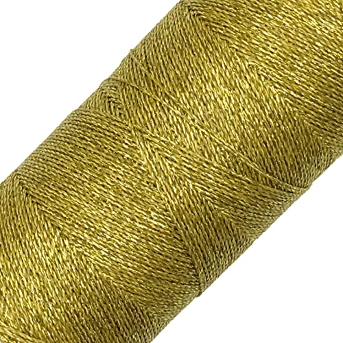 LINHASITA Bobina filo cerato Linhasita 100 g/360 metri 0,5 mm di spessore poliestere macrame 30 colori (oro)