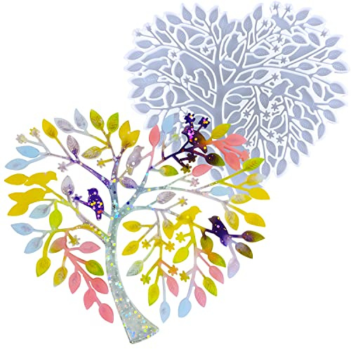 AYUSVIC Große Baum-Harzform mit Liebesbaum des Lebens, Epoxid-Form, Silikon zum Gießen, Heimdekoration, Wandbehang, handgefertigte Geschenke