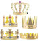 GMMG Geburtstagskrone 5 Stück Krone, König Kinderkrone, Goldene Krone, Royal Crown Tiara, Kostüm Zubehör für Geburtstagsfeier