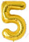 Geburtstag zahlen luftballon 5 jahre | Gold Folienballon 3 XXL -Riesen Folienballon in 40 - 101cm Geburtstagsdeko - Ballon Zahl Deko zum Geburtstag .Fliegt mit Helium