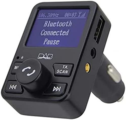 OUTS 5V USB Auto DAB/DAB+ Radio Adapter Bluetooth Kompatibler Digitaler MP3 Player FM Musikempfänger Universal Auto Zubehör, Schwarz