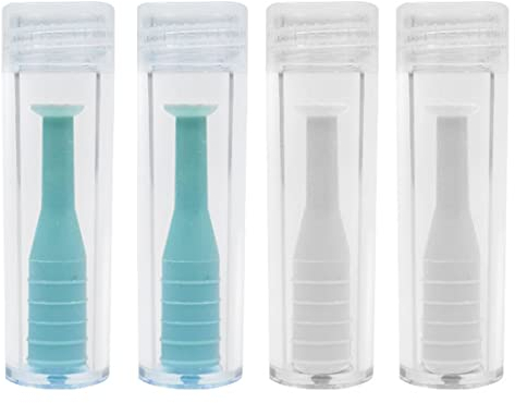 XPEX 4er Pack Kontaktlinsen-Saugnäpfe, Kontaktlinsen-Einführhilfe, Silikon-Kontaktlinsen-Entferner, Kontaktlinsen-Entferner für Zuhause und unterwegs