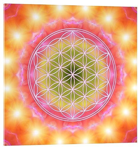 Posterlounge Blume des Lebens - Herzenergie Acrylglasbild