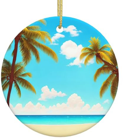 Décorations de Noël à suspendre en forme de palmier en forme de palmier, de plage d'été, de plage, de Noël, de Noël, de fête, de fête