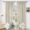 WOLTU Gardine, Schiebegardine mit Kräuselband, Vorhänge Leinenoptik, Leinenvorhang Halbtransparent Voile, Fenstergardine Modern, für Wohnzimmer Schlafzimmer, 135 x 225 cm, Sand