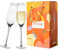 HYEIOL Crystal Champagne Flutes Set of 2, 220ml Champagne Glasses, Lead-Free Clear Prosecco Flutes, Home Restaurant Party Glass Set – Gift Boxed