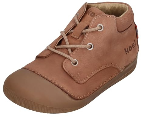 KOEL Super weiche Laufanfänger Barfußschuhe Leder in Jeans oder Old Pink Schnürer v 09M001.121 (600 Old Pink, EU Schuhgrößensystem, Kleinkind, Numerisch, Breit, 22)