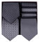 BRERA 67 Set 3 Krawatten für Herren und 3 Taschentücher | Geschenk Box für Männer mit Krawatte und Stofftaschentücher | Geschenkbox Hochzeit | Classische Krawatte und Einstecktuch
