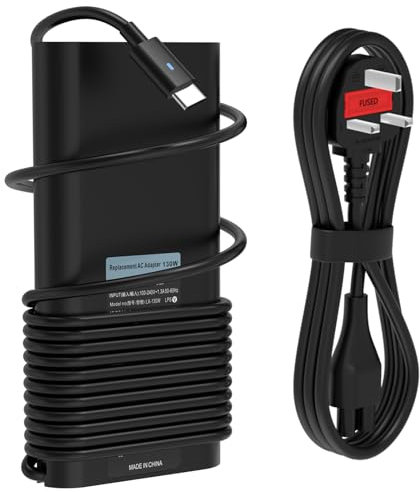 Replacement Dell 130W USB C Laptop Charger for Dell XPS 17 15 2in1 9575 9700 9720 9500 Business Laptop