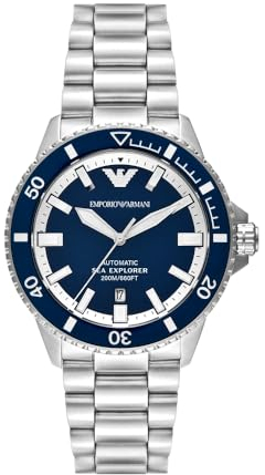 Emporio Armani Orologio Analogico Automatico Uomo con Cinturino in Acciaio Inossidabile AR60079