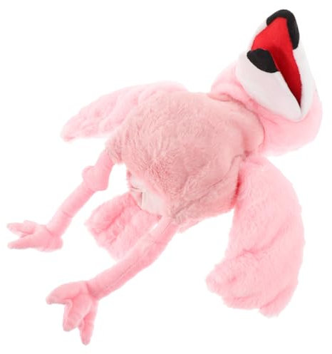 MUSISALY Weiche Handpuppe in Flamingo-Form Plüschtierfigur Für Rollenspiele Zum Geschichtenerzählen