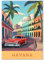 Happymotive Städteposter | Havana Retro Poster Vintage | Schlafzimmer Deko Bild im Hochformat | Bilder Wohnzimmer | Kunstdrucke in A2 40x60, A3 30x40, A4 20x30 300g Papier ohne Rahmen