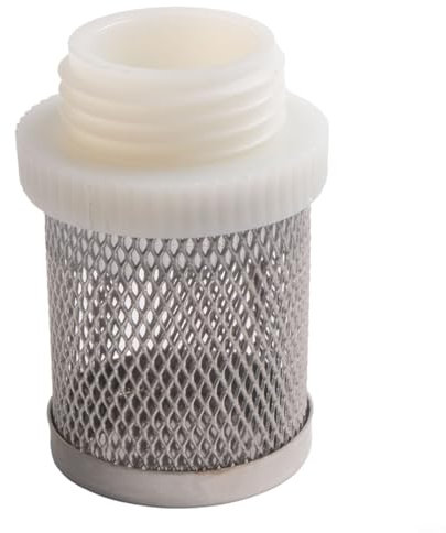 Niceminiwall Filtro per tubo dell'acqua piovana per uso industriale e agricolo da giardino, filtro a cestello in acciaio inox, filtro di aspirazione (1/2)