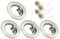 JungesLicht 4x Einbaustrahler gebürstet mit GU10 Keramikfassung, Außendurchmesser 80mm, Bohrdurchmesser 55mm bis 68mm passend, Deckenstrahler, Einbauleuchte, 4er Set, Deckenspots, ohne Leuchtmittel