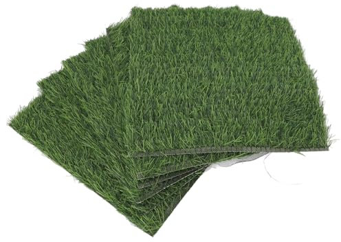 Qcwwy Pads Waschbar Verdicken Kartifikation Grasnistkasten Liner Wiederverwendbare Hühner Bettwäsche Künstlicher Gras Teppich Teppich Gefälschte Synthetikmatte für Hühner Coop 6 Pack Chicken Nisting