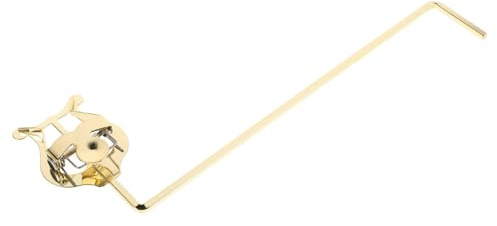 Supvox Saxophon in Gold und Vielseitiger Kompatibilität Notenclip mit Verstellbarer Klemmkraft aus Metall für Unterschiedliche Instrumente für Auftritte und Proben
