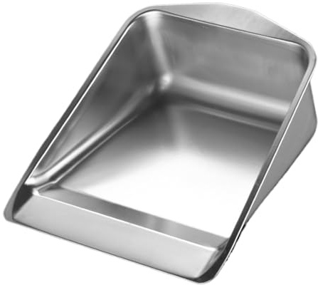 Edelstahlgewebe - schwerer Handheld Kipper mit Griff | Tragbare Metall-Kehrmaschinen für Tierhaare, Hartholzböden, Camping, Outdoor Indoor