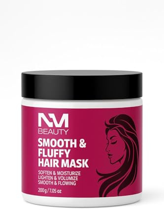 NM Beauty Professional Smooth & Fluffy Hair Mask - Soften & Moisturize, Lighten & Volumize, Smooth & Flowing - 200g - Prevent Breakage & Colour Fade, For Shiny Hair, Prevent Damaged Hair