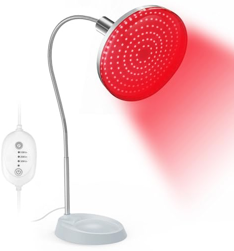 Profey Rotlichtlampe, 850nm&660nm Infrarotlampe, 10/20/30 Minus Zeitgesteuert, 200 LEDs Rotlichtlampe für Gesicht, Körper, Muskel, Rücken (Lampe erzeugt keine Wärme)
